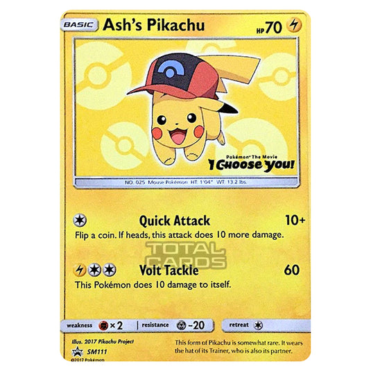 Pokemon - Sun & Moon - SM Black Star Promos - Ash's Pikachu - SM111