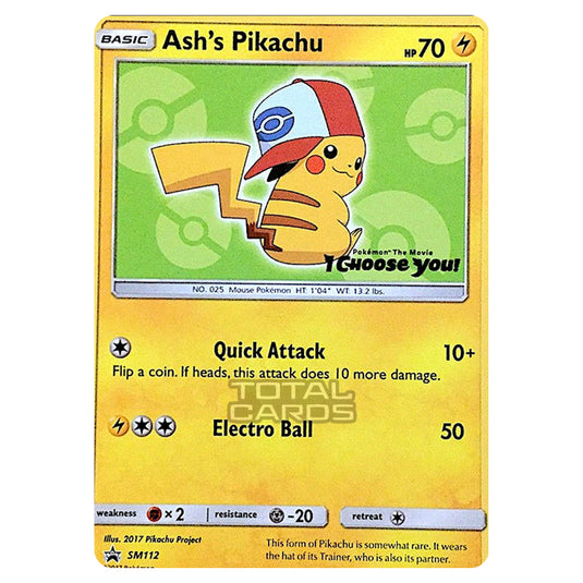 Pokemon - Sun & Moon - SM Black Star Promos - Ash's Pikachu - SM112