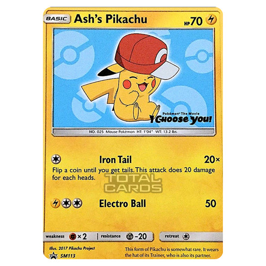 Pokemon - Sun & Moon - SM Black Star Promos - Ash's Pikachu - SM113