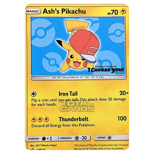 Pokemon - Sun & Moon - SM Black Star Promos - Ash's Pikachu - SM114