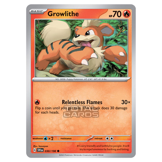 Pokemon - Scarlet & Violet - Base Set - Growlithe - 030/198