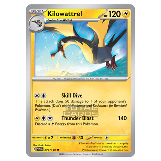 Pokemon - Scarlet & Violet - Base Set - Kilowattrel - 079/198