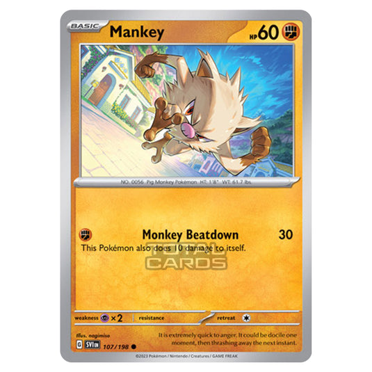 Pokemon - Scarlet & Violet - Base Set - Mankey - 107/198