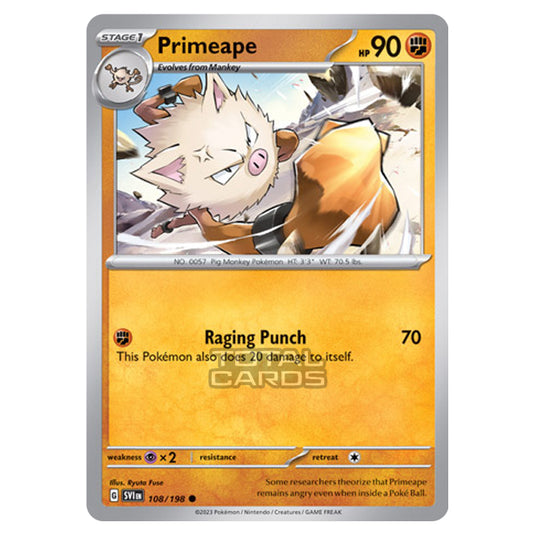 pokemon set with 198 cards Pokemon - Scarlet & Violet - Base Set - Primeape