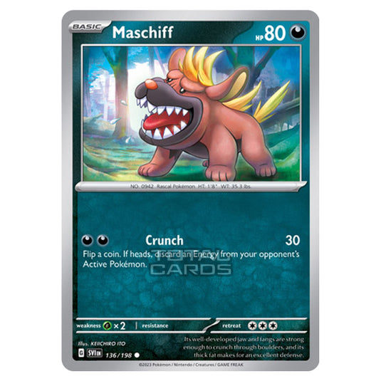 Pokemon - Scarlet & Violet - Base Set - Maschiff - 136/198