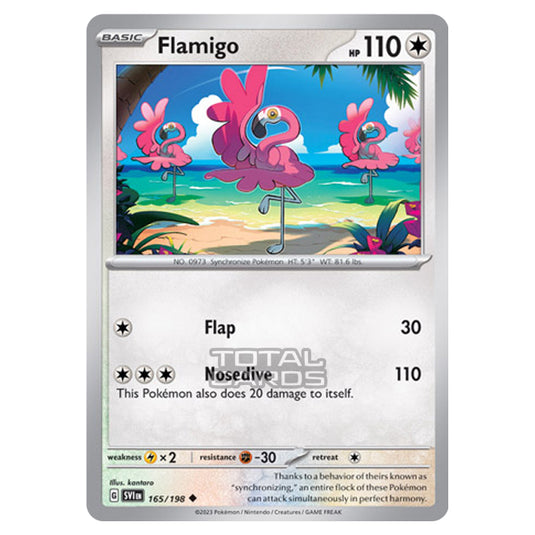 flamigo pokemon card (Paradox Drive #67/109, 1-Diamond) Fighting Combat Beak (20+) This attack does 20 more damage for each of your opponents Benched Pokmon. Pokemon - Scarlet & Violet