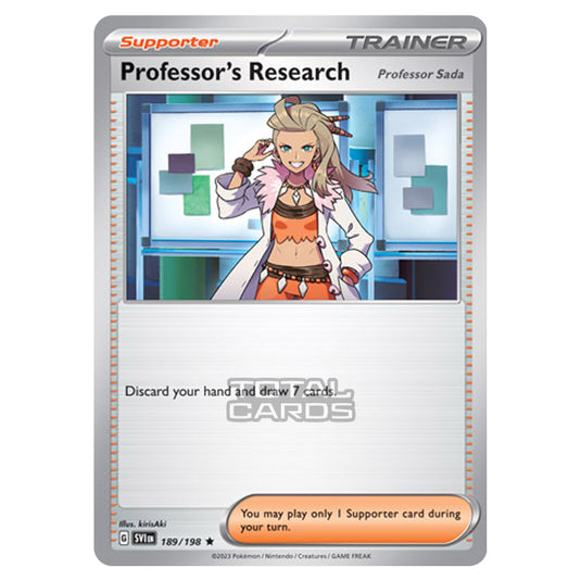 Pokemon - Scarlet & Violet - Base Set - Professor's Research [Professor Sada] - 189/198