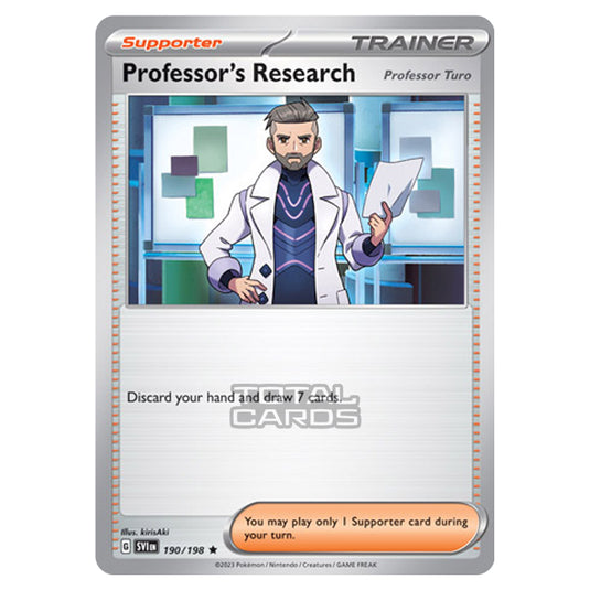 Pokemon - Scarlet & Violet - Base Set - Professor's Research [Professor Turo] - 190/198