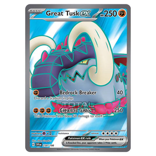 Pokemon - Scarlet & Violet - Base Set - Great Tusk ex - 230/198 Pokemon - Scarlet & Violet - Base Set - Great Tusk ex - 230/198