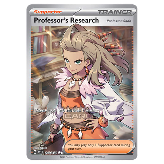 Pokemon - Scarlet & Violet - Base Set - Professor's Research [Professor Sada] - 240/198