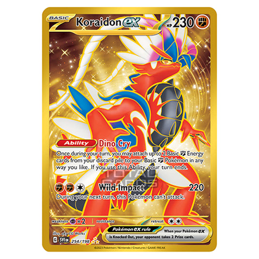 pokemon tcg scarlet and violet 254 198 koraidon ex card Pokemon - Scarlet & Violet - Base Set - Koraidon ex