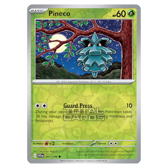 Pokemon - Scarlet & Violet - Base Set - Pineco - 001/198 - (Reverse Holo)