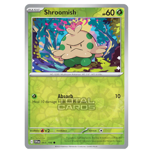 Pokemon - Scarlet & Violet - Base Set - Shroomish - 003/198 - (Reverse Holo)