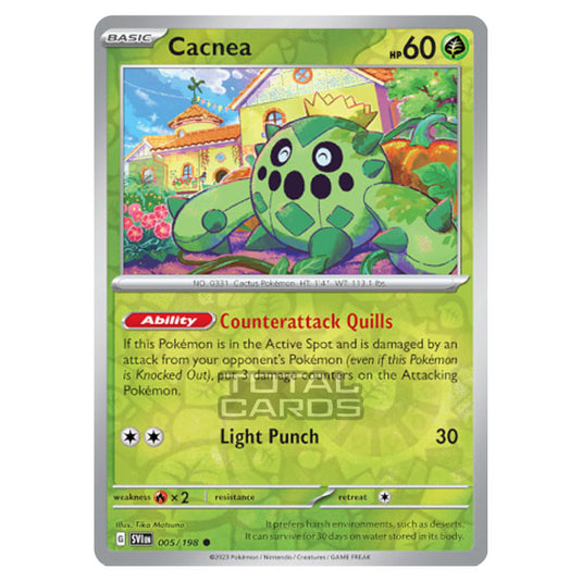 Pokemon - Scarlet & Violet - Base Set - Cacnea - 005/198 - (Reverse Holo)