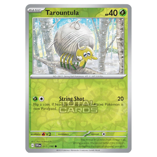 Pokemon - Scarlet & Violet - Base Set - Tarountula - 017/198 - (Reverse Holo)