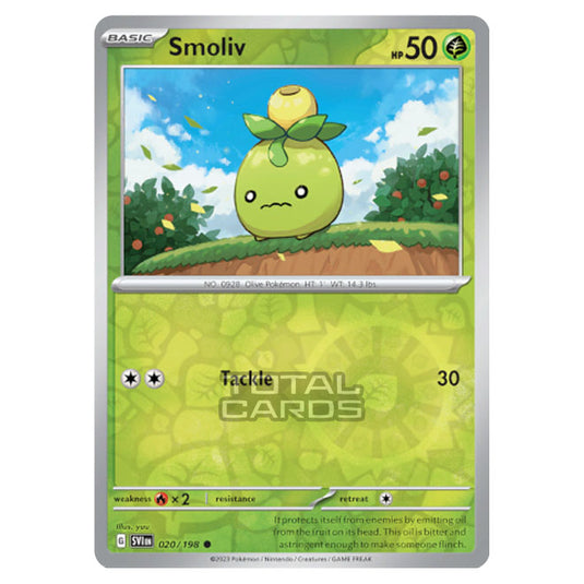 Pokemon - Scarlet & Violet - Base Set - Smoliv - 020/198 - (Reverse Holo)