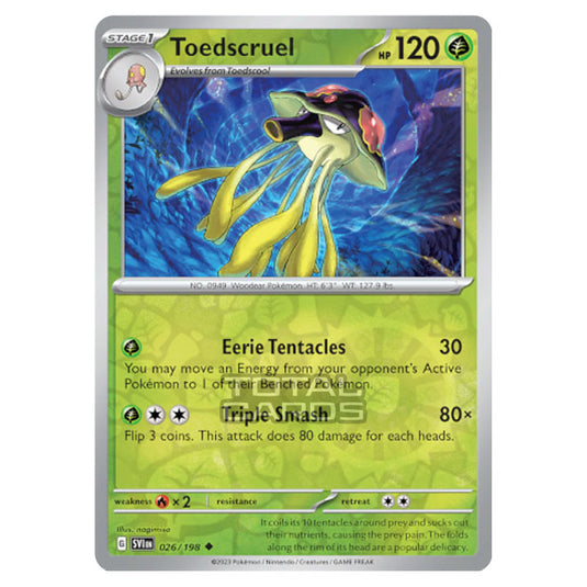 Pokemon - Scarlet & Violet - Base Set - Toedscruel - 026/198 - (Reverse Holo)