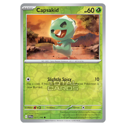 Pokemon - Scarlet & Violet - Base Set - Capsakid - 027/198 - (Reverse Holo)