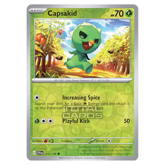 Pokemon - Scarlet & Violet - Base Set - Capsakid - 028/198 - (Reverse Holo)