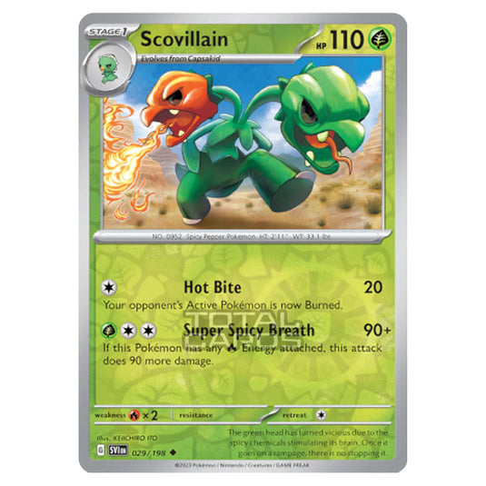 Pokemon - Scarlet & Violet - Base Set - Scovillain - 029/198 - (Reverse Holo)