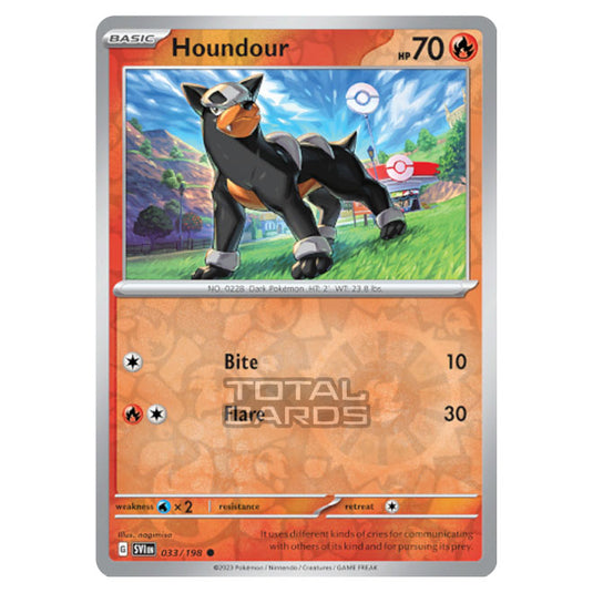 Pokemon - Scarlet & Violet - Base Set - Houndour - 033/198 - (Reverse Holo)