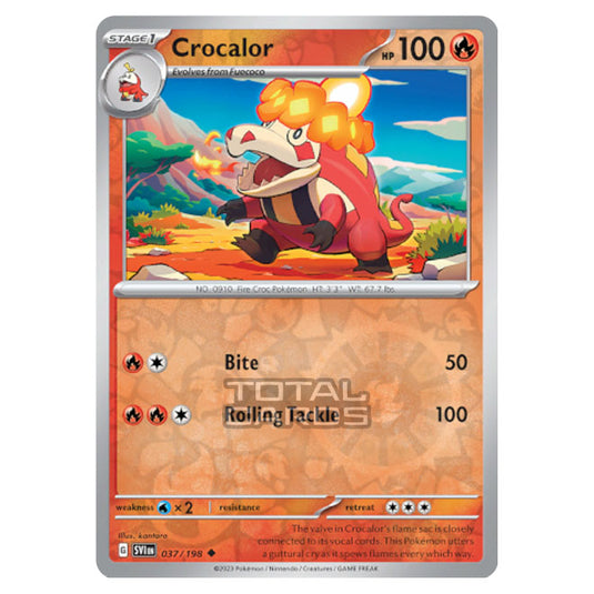 Pokemon - Scarlet & Violet - Base Set - Crocalor - 037/198 - (Reverse Holo)