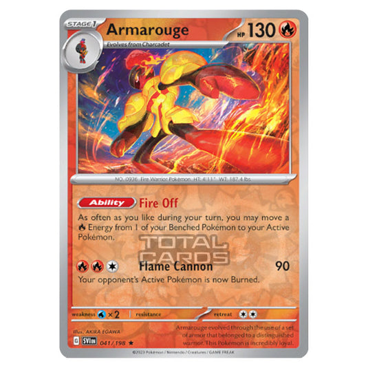 Pokemon - Scarlet & Violet - Base Set - Armarouge - 041/198 - (Reverse Holo)