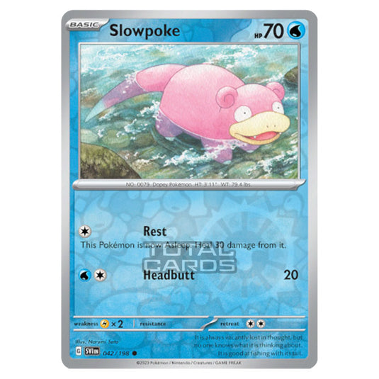 Pokemon - Scarlet & Violet - Base Set - Slowpoke - 042/198 - (Reverse Holo)