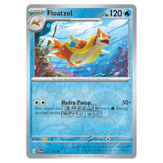 Pokemon - Scarlet & Violet - Base Set - Floatzel - 047/198 - (Reverse Holo)