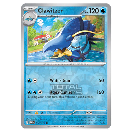 Pokemon - Scarlet & Violet - Base Set - Clawitzer - 050/198 - (Reverse Holo)