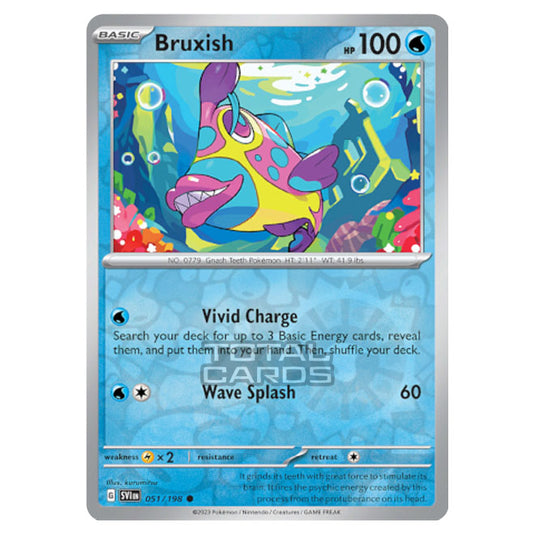 Pokemon - Scarlet & Violet - Base Set - Bruxish - 051/198 - (Reverse Holo)