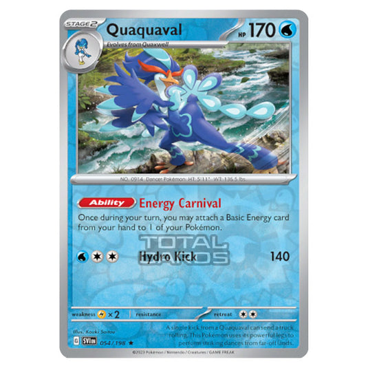 Pokemon - Scarlet & Violet - Base Set - Quaquaval - 054/198 - (Reverse Holo)