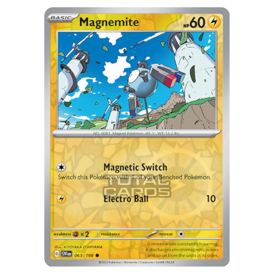 Pokemon - Scarlet & Violet - Base Set - Magnemite - 063/198 - (Reverse Holo)