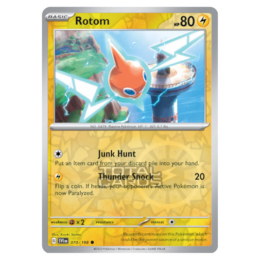 Pokemon - Scarlet & Violet - Base Set - Rotom - 070/198 - (Reverse Holo)