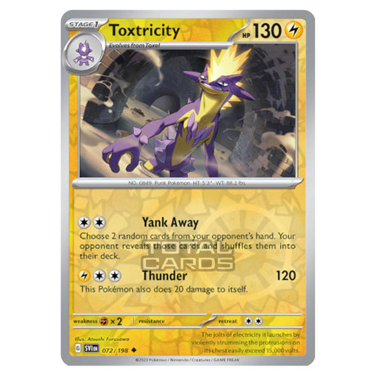 Pokemon - Scarlet & Violet - Base Set - Toxtricity - 072/198 - (Reverse Holo)