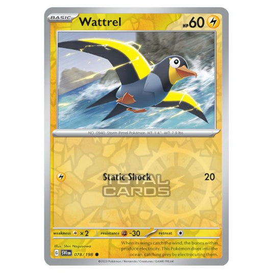 Pokemon - Scarlet & Violet - Base Set - Wattrel - 078/198 - (Reverse Holo)