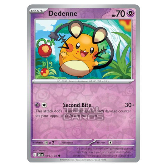 Pokemon - Scarlet & Violet - Base Set - Dedenne - 095/198 - (Reverse Holo)