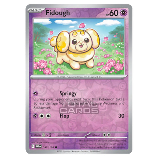 Pokemon - Scarlet & Violet - Base Set - Fidough - 098/198 - (Reverse Holo)