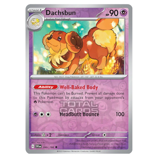 Pokemon - Scarlet & Violet - Base Set - Dachsbun - 099/198 - (Reverse Holo)