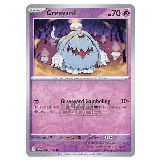 Pokemon - Scarlet & Violet - Base Set - Greavard - 104/198 - (Reverse Holo)