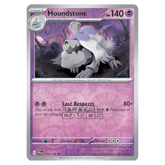 Pokemon - Scarlet & Violet - Base Set - Houndstone - 106/198 - (Reverse Holo)