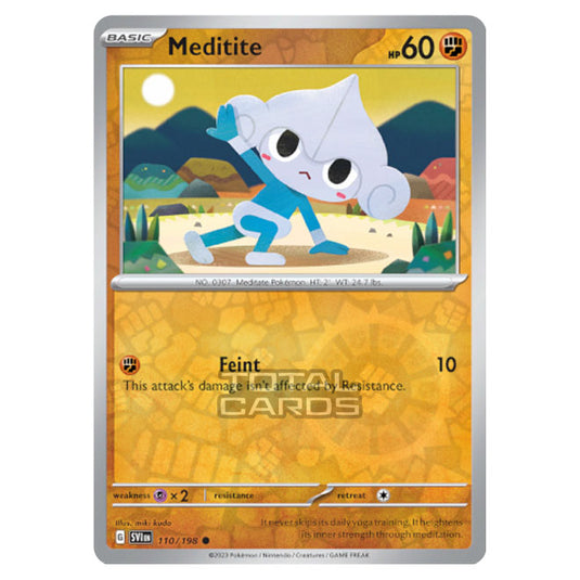 Pokemon - Scarlet & Violet - Base Set - Meditite - 110/198 - (Reverse Holo)
