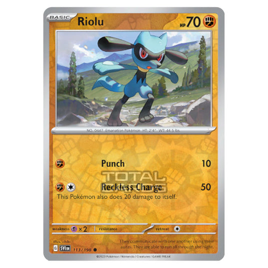 Pokemon - Scarlet & Violet - Base Set - Riolu - 113/198 - (Reverse Holo)