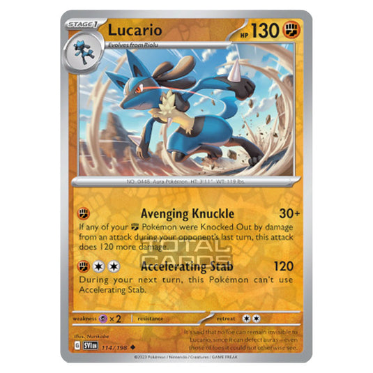 Pokemon - Scarlet & Violet - Base Set - Lucario - 114/198 - (Reverse Holo)