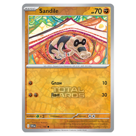 Pokemon - Scarlet & Violet - Base Set - Sandile - 115/198 - (Reverse Holo)