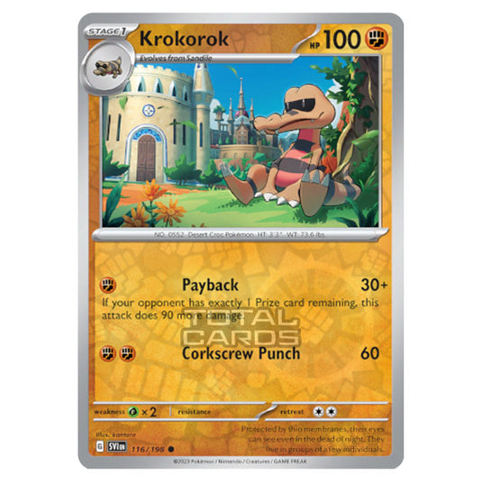 Pokemon - Scarlet & Violet - Base Set - Krokorok - 116/198 - (Reverse Holo)