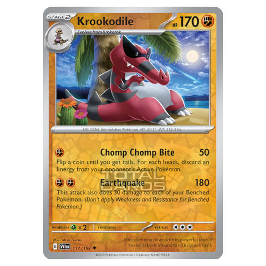 Pokemon - Scarlet & Violet - Base Set - Krookodile - 117/198 - (Reverse Holo)