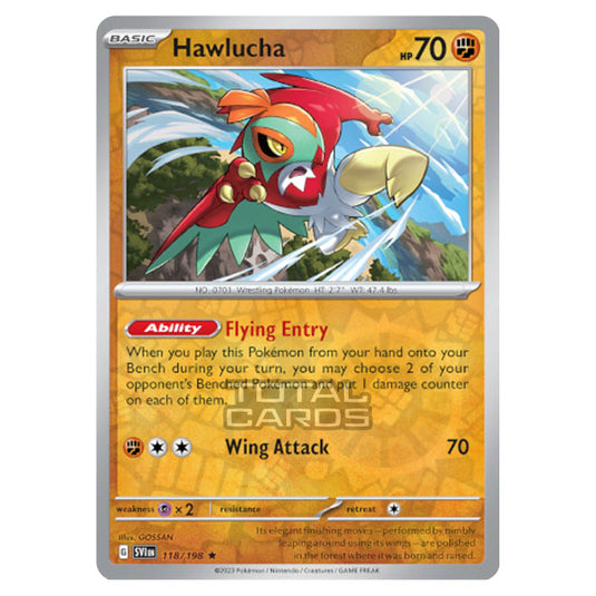 Pokemon - Scarlet & Violet - Base Set - Hawlucha - 118/198 - (Reverse Holo)