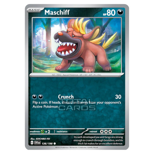 Pokemon - Scarlet & Violet - Base Set - Maschiff - 136/198 - (Reverse Holo)