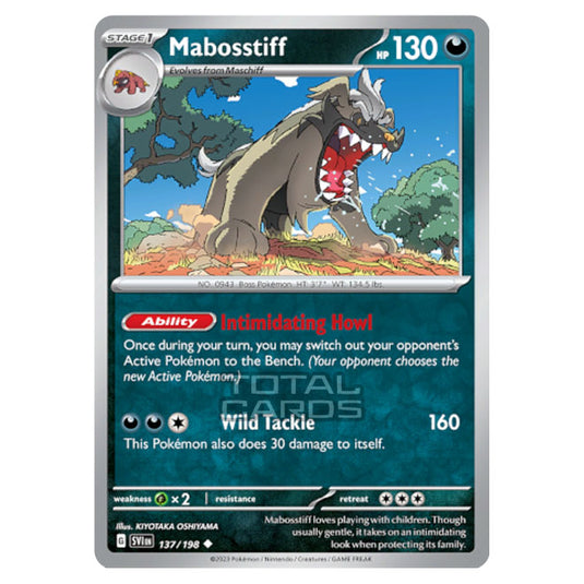 Pokemon - Scarlet & Violet - Base Set - Mabosstiff - 137/198 - (Reverse Holo)